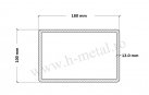 Teava rectangulara zincata 180x100x12 mm 2